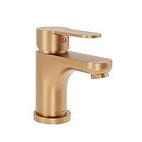 Symmons Identity Single Hole Single Handle Bathroom Sink Faucet with Push Pop Drain Assembly in Brushed Bronze SLS6712BBZPP