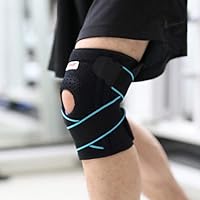 2020 Knee Sleeve, Knee Brace Compression Fit Support for Joint Pain and Arthritis Relief, Improved Circulation Compression - Single，Blue