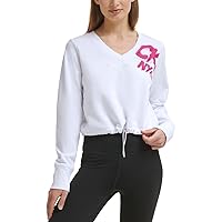 Calvin Klein Womens Performance Cinched Logo Sweatshirt