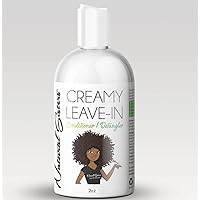 Large Creamy Leave-In Conditioner, Detangler 8oz | Detangles hair | Conditions Hair| Reduce Damage| Hydrates Hair| Organic Hair Conditioner| Vegan