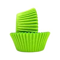 Standard Baking Cups Greaseproof Professional Grade For Cupcakes and Muffins, Lime Solid, Pack of 40