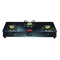 Prestige Royale Three Brass Burners Gt 03 L.P Gas Table with Glass Top