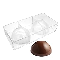 Largest Half Ball Chocolate Mold Ball Polycarbonate Candy Mould Chocolate Semi Sphere Mold Tray (X-Large 3.94inch)