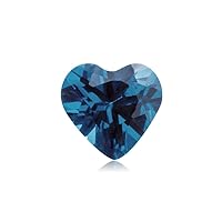 Synthetic heart shape Swiss Made Rough Blue Sapphire from 3MM-10MM