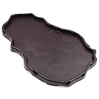 Reptile Food and Water Bowl Dish Reptile Food Dish Large Tortoise Water Bowl for Turtle Lizard Snake Gecko Ball Python (Brown)