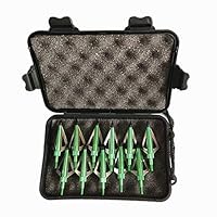 Sososhoot 12Pcs 125 Grain 3 Blade Broadheads Hunting Arrow Heads Screw-in Arrow Tips Crossbow and Compound Bow with One Plastic Portable Broadheads Case