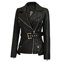 Blingsoul Leather Jacket Women - Real Lambskin Long Womens Leather Jacket