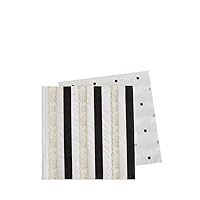Silver & Black, Stripe & Spots Napkin - Pack of 20