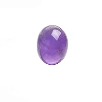 GEMHUB Violet Amethyst 6.50 Ct Oval Cabochon Violet Amethyst, February Birthstone Amethyst Gemstone for Jewelry