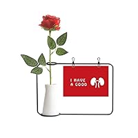 Good Kidney Body Lucky Art Deco Gift Fashion Artificial Rose Flower Hanging Vases Decoration Bottle
