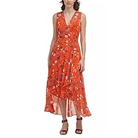 Floral-Print Maxi Dress, Greanadine Multi, 4