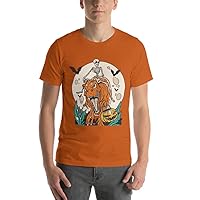T-Rex Halloween T-Shirt | 100% Cotton Short Sleeve Casual Graphic Print T Shirt | T-Shirt for Halloween
