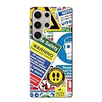 jjphonecase R3960 Safety Signs Sticker Collage Case Cover for Samsung Galaxy S24 Ultra