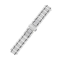 Ceramic Watchband For GUESS Watch Strap Light Plus Stainless Steel Bracelet 23 * 14mm Watchbands (Color : 10mm Gold Clasp, Size : 23-14mm)