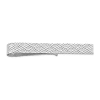 925 Sterling Silver Solid Textured Polished Not engraveable Tie Bar Measures 50x7mm Wide Jewelry Gifts for Men