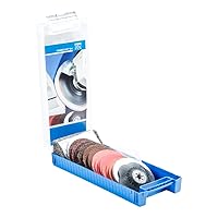 PFERD COMBICLICK Disc Set, 19 pcs. | 5 inch Dia. | 5/8-11 Thread | 48194 - for coarse Grinding to polishing Work with an Angle Grinder, only Available in a Set