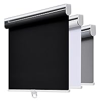 Cordless Roller Shades Blackout Blinds for Windows Room Darkening Rolled Up Shades with Spring System, UV Protection Window Shades Door Blinds for Home and Office (44