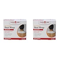 Thera|Care Air-Activated Heat Wrap | Neck, Wrist, Shoulder | 3-Treatments |Deep, Penetrating Pain Relief (Pack of 2)