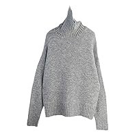 Autumn Winter Women Knitted Turtleneck Sweater Casual Basic Pullover Jumper Batwing Long Sleeve Loose Tops