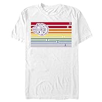 STAR WARS Ship Stripes Rainbow Men's Tops Short Sleeve Tee Shirt