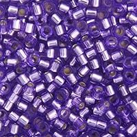 Miyuki Delica 11/0 - Purple Silver Lined-Dyed DB1347-5.2gms Vial of Japanese Glass Beads