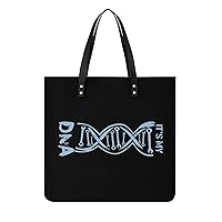 It's My DNA Printed Tote Bag for Women Fashion Handbag with Top Handles Shopping Bags for Work Travel