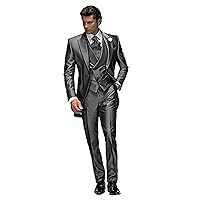 Men's Tailcoat Suit Peak Lapel Three Pieces Formal Business Wedding Tuxedos
