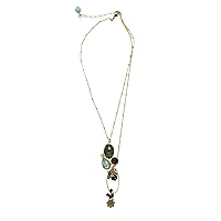 Necklace Gold Garnet Mix Color