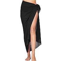 Kingfancy Women's Beach Swimsuit Cover Ups Bikini Wrap Chiffon Sarong Summer Shawl Pareo Skirt for Swimwear