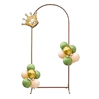 GARFANS Metal Arch Backdrop Stand 6.56FT x 3.3FT Metal Wedding Arch Stand Gold Garden Arch Stand for Ceremony Outdoor Indoor Balloon Arch Decoration for Weddings Birthday Party Garden Decor