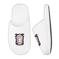 Popcorn Memory Foam Slippers - Cute Slippers - Graphic Slippers