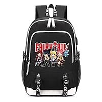 Fairy Tail Anime Laptop Backpack Rucksack Casual Dayback with USB Charging Port & Headphone Jack /3