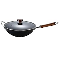 CHCDP Wok - Standard Stainless Steel Stir Fry Pan with Dome Lid Multi-Ply Clad Wok, rohin-56