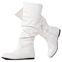 RF ROOM OF FASHION Women's Slouchy Knee High Hidden Pocket Boots (REGULAR CALF)