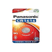 Panasonic CR1616 3V Coin Cell Lithium Battery, Retail Single Pack