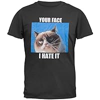 Grumpy Cat -Your Face I Hate It T-Shirt Medium Black OG Exclusive