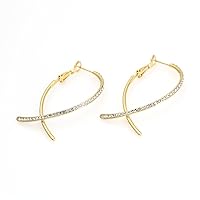 14K Gold Plated Hoop Earring styled into a twisted ribbon.