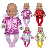8 pcs 2023 New Down jacket + leggings Doll Clothes Fit For 18inch/43cm born baby Doll clothes reborn Doll Accessories