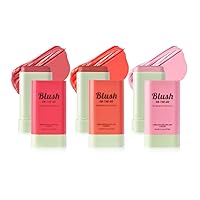 LAMUSELAND Cream Blush Stick, Multi Use Waterproof Natural Face Blush, Moisturize, Long-lasting, Pigmented & Blendable, Matte Makeup Blush Stick for Cheeks Eyes Lips (multi)