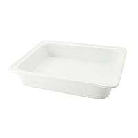 CAC China Food Pans Bright White Porcelain 1/2 GN Pan, 12-3/4 by 10-3/8 by 2-1/2-Inch, 6-Pack