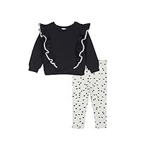 Splendid baby-girls Ruffle Heart Sweatshirt Set