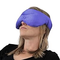 Aromatherapy Eye Shaped Microwaveable Wrap Made of Organic Flaxseed, Yarrow, & Hops for Eye | Sinus Mask Relieves Sinus & Headache | Available in Blue
