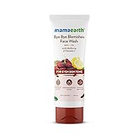 MAMAEARTH Bye Bye Blemishes Face Wash with Mulberry and Vitamin C for Even Skin Tone - 100 ml Gently Cleanses | Reduces Dark Spots | Niacinamide