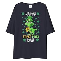 St, Patrick's Day Luck Trex Four Super Luck Clovers Unisex Oversized Tee