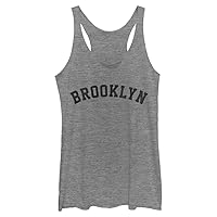 Fifth Sun Lost Gods Simple Brooklyn Women's Racerback Tank Top, Gray Heather, XX-Large