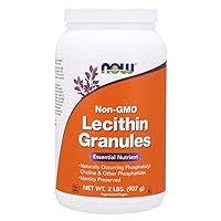 NOW Supplements, Lecithin Granules with naturally occurring Phosphatidyl Choline and Other Phosphatides, 2-Pound