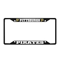 Fan Mats 31317: Pittsburgh Pirates Metal License Plate Frame Black Finish