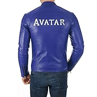 Avatar the way of water theme Genuine Leather Sheepskin Mens Jacket