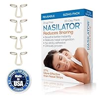 Made in USA! Nasilator Breathing Aid - Soft & Flexible Nasal Dilators Improves Breathing & Sleeping - Best Snoring Solution | Reusable Nasal Cones Pack of 4 - Sizing Pack | Better Than Nose Strips