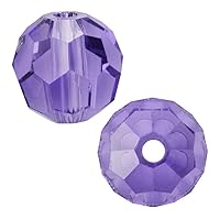 100pcs Adabele Austrian 4mm (0.16 Inch) Small Faceted Loose Round Crystal Beads Tanzanite Purple Compatible with 5000 Swarovski Crystals Preciosa SS2R-426